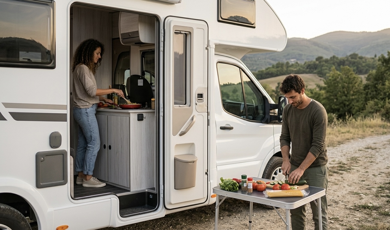 Jak se vaří v obytném voze doopravdy | Praktický průvodce a jednoduchý recept